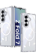 Samsung Z Fold 7 MagSafe-Compatible Clear Protective Case – Shockproof, Magnetic & Wireless Charging Ready
