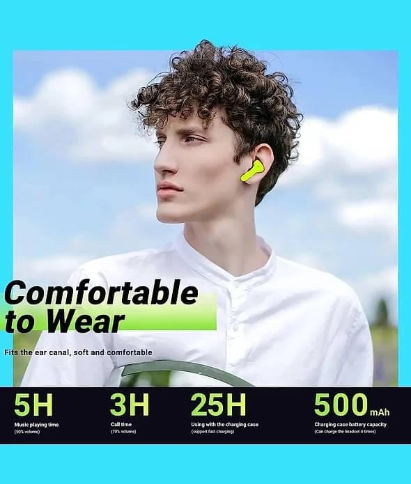 Premium TWS Earbuds | Dual Mic ENC | Wireless 5.3 | HD Display Transparent Case