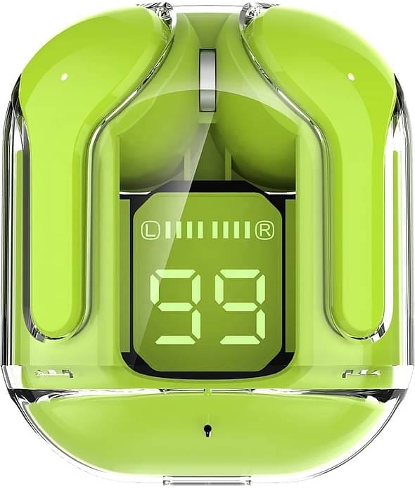 Premium TWS Earbuds | Dual Mic ENC | Wireless 5.3 | HD Display Transparent Case